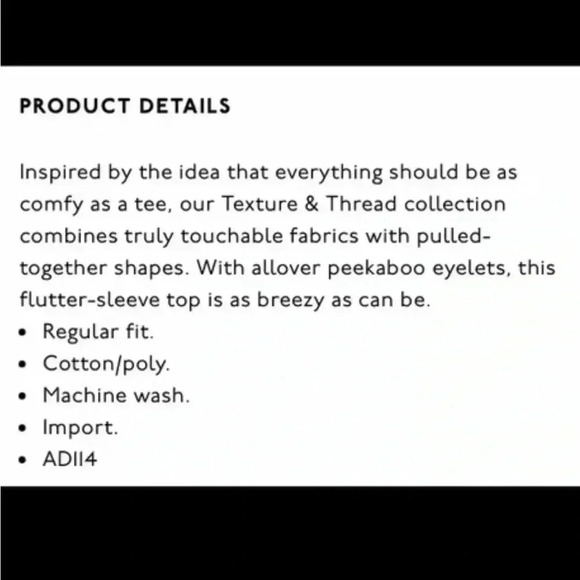 Madewell Texture & Thread Eyelet Flutter Sleeve Top - Picture 7 of 8